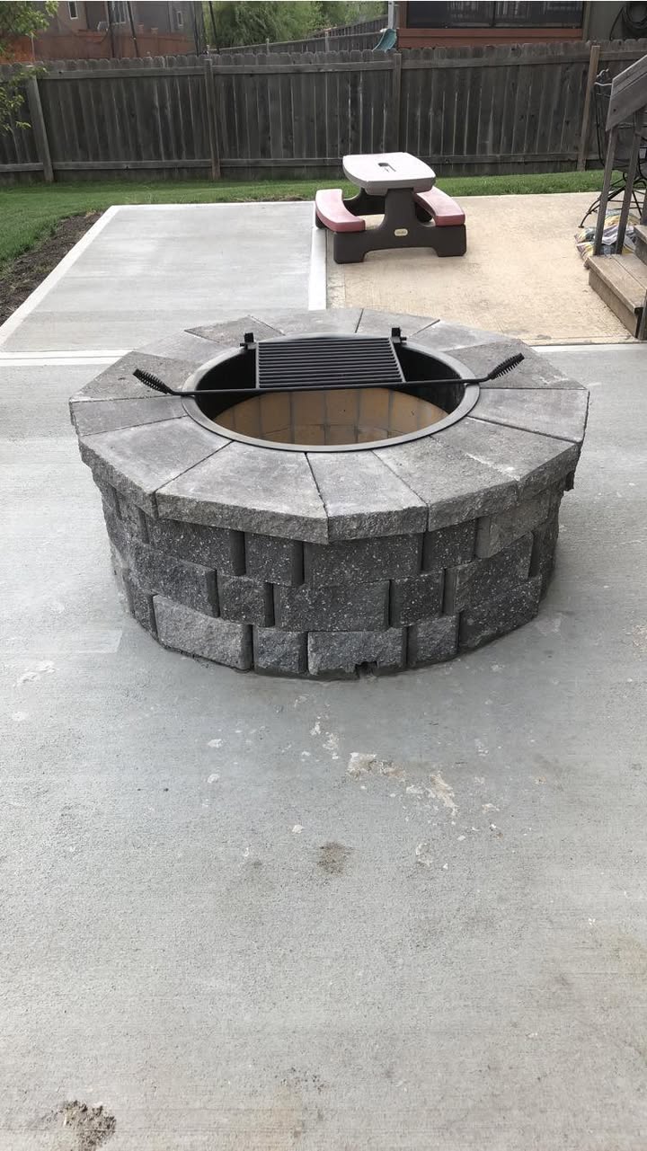outdoor firepit install