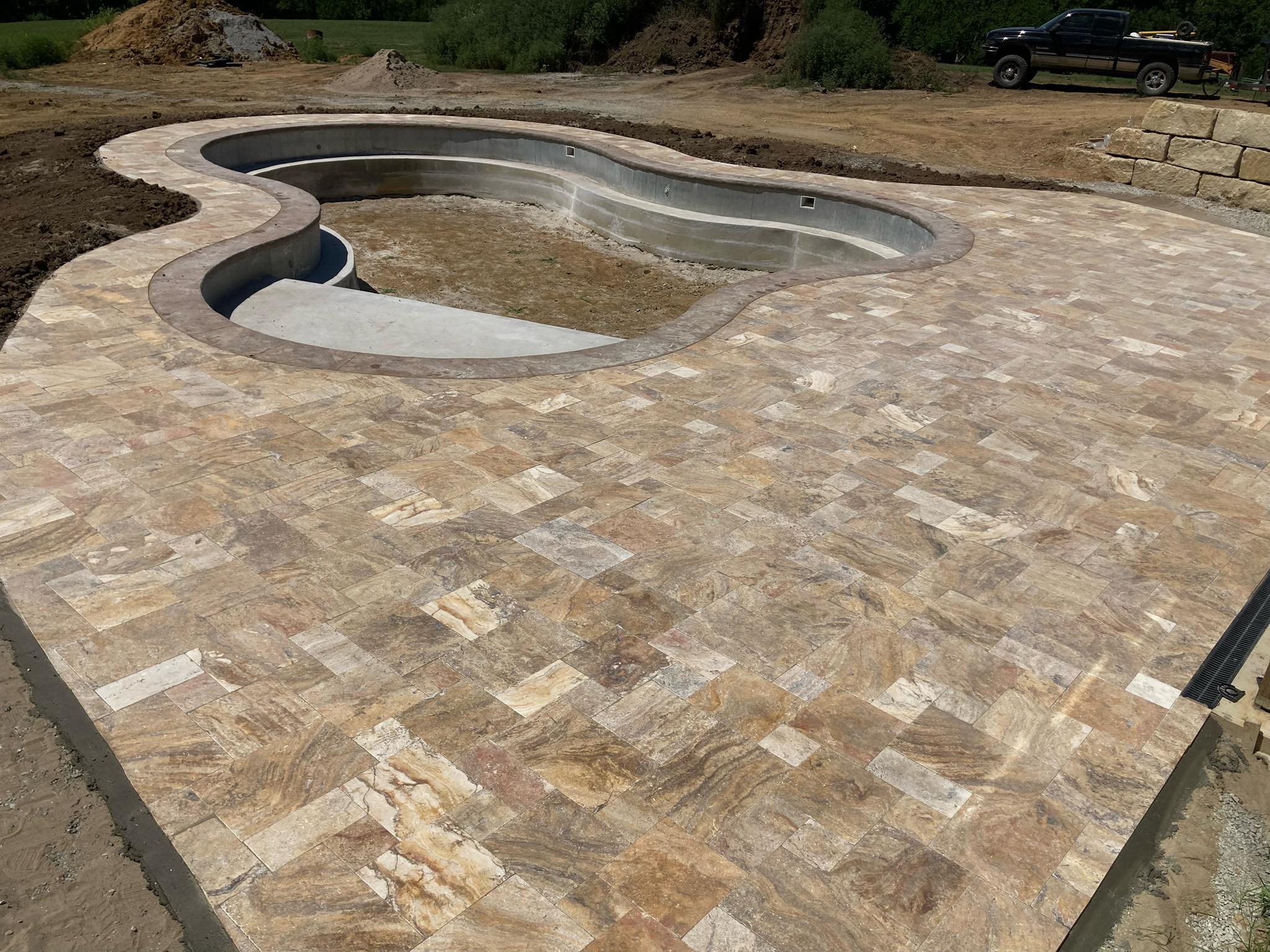 paver pool deck installation pavers